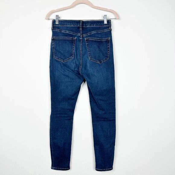 2/$30 Topshop Moto Jamie Jeans High Rise Ripped Skinny Dark Ink Wash W30 #9252 - Picture 3 of 7